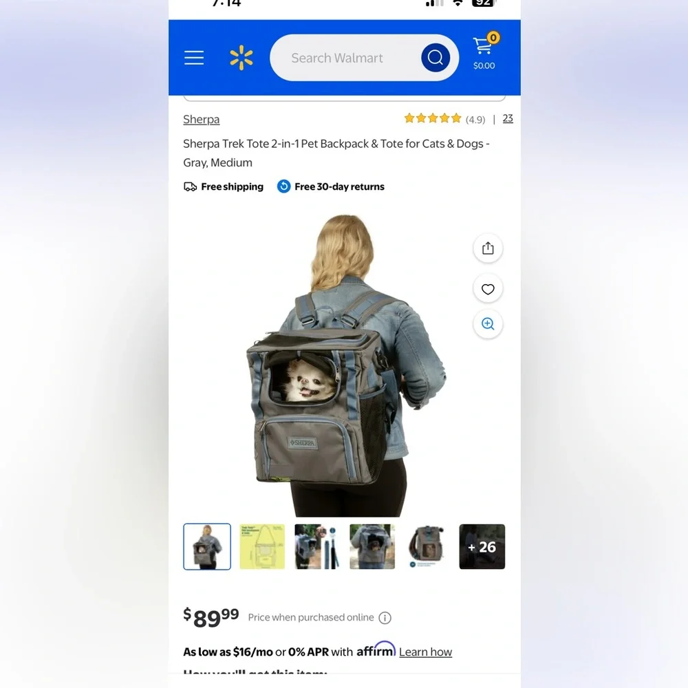 Sherpa Trek Tote 2 in 1 Backpack ***Brand New With Tags!!***